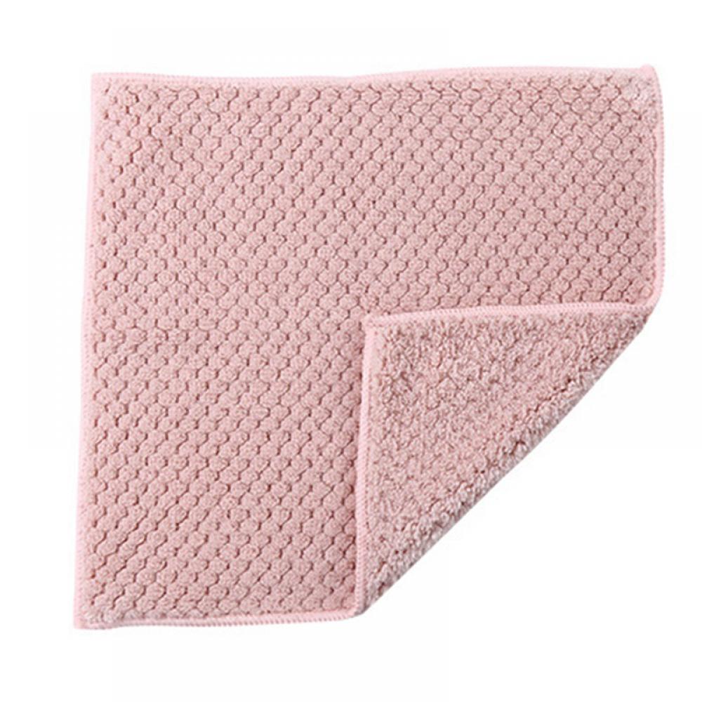 3PCS Kitchen Dishcloths 10x10 Inches Coral velvet Kitchen Dish Cloths Scrubbing Wash Cloths