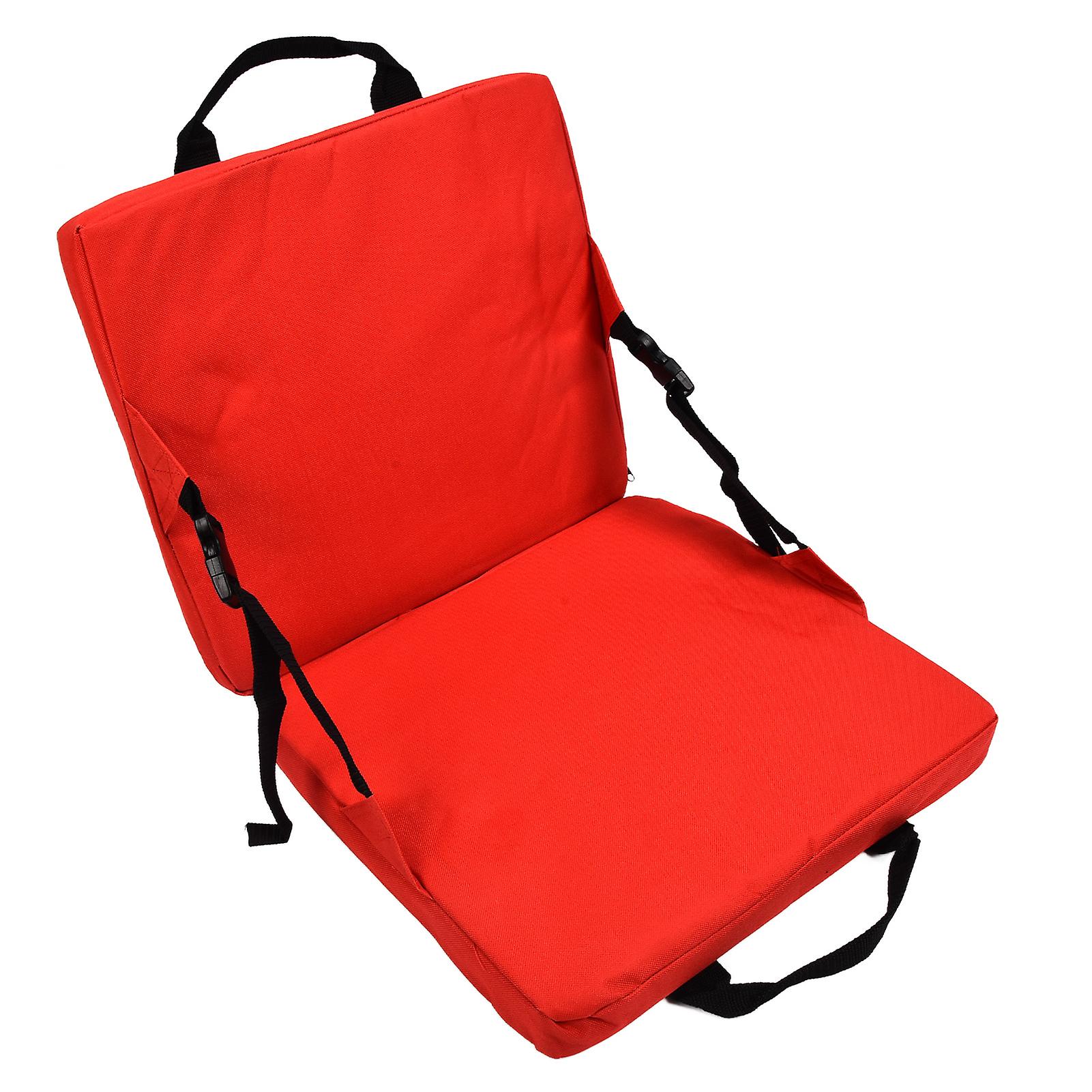 Chair Cushion Foldable Portable Soft Comfortable Seat Cushion With Backrest For Outdoor Camping Hiking Stadium Officered