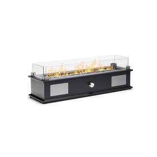 UKIAH Loom II Portable Tabletop Gas Fire Pit with Beat to Music Sound System Black TK-1004-L2