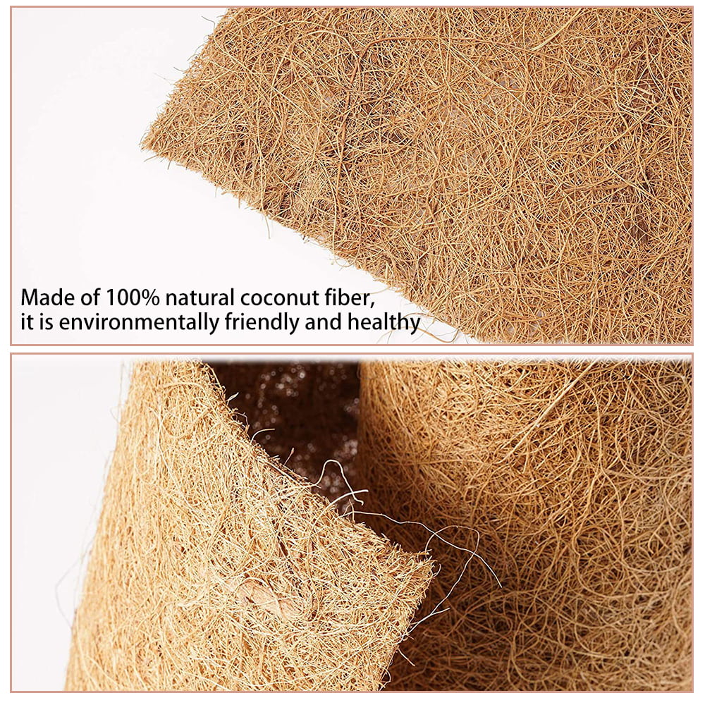 Willstar Coconut Mat Coco Fiber Roll Natural Coconut Coco Liner Roll Coconut Palm Carpet Coconut Coir Liner Sheets Coco Mat For Planter Window Flower Wall Hanging Basket Garden Decoration