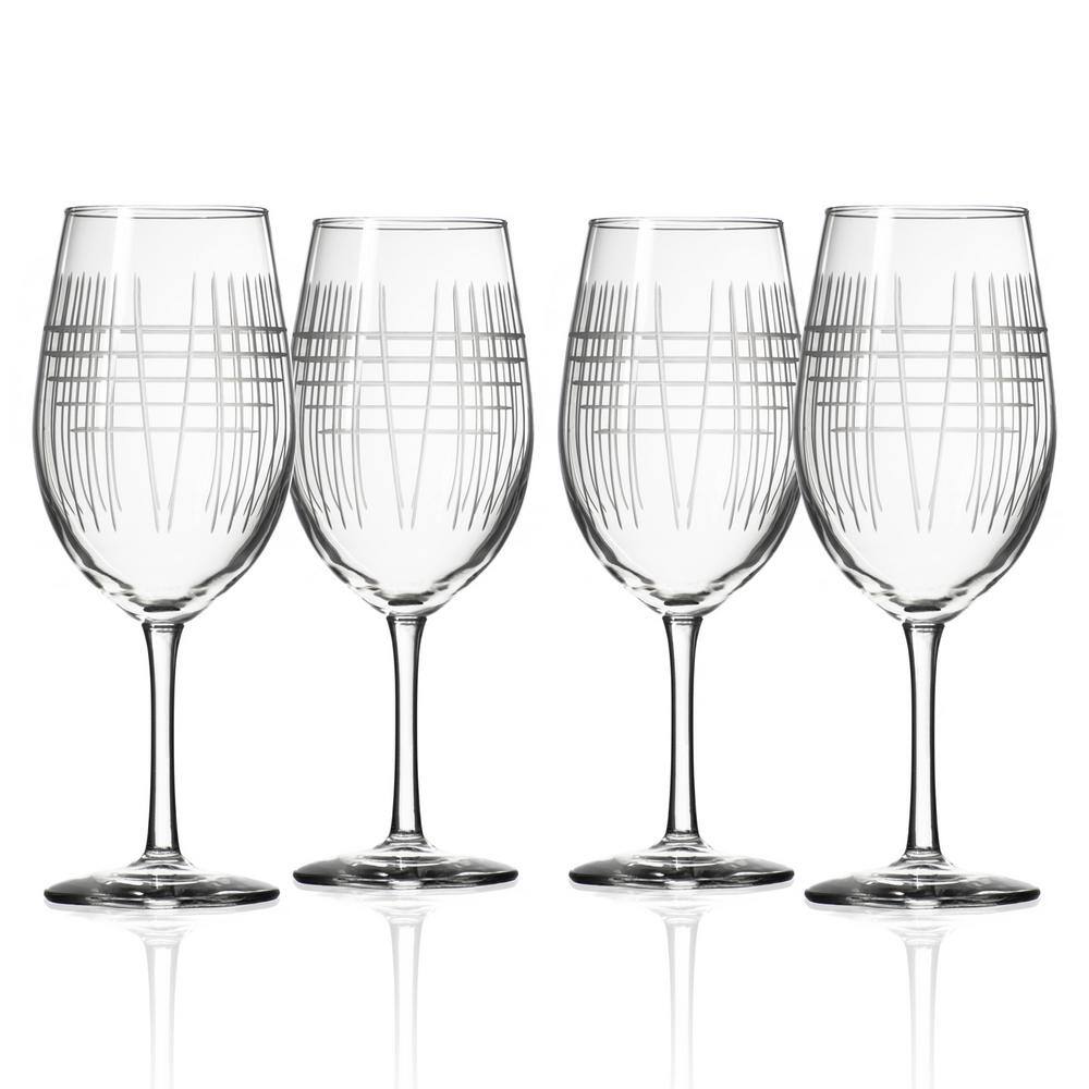 Rolf Glass Matchstick 18 fl.oz All Purpose Wine Glasses Set (Set of 4) 451268-S4