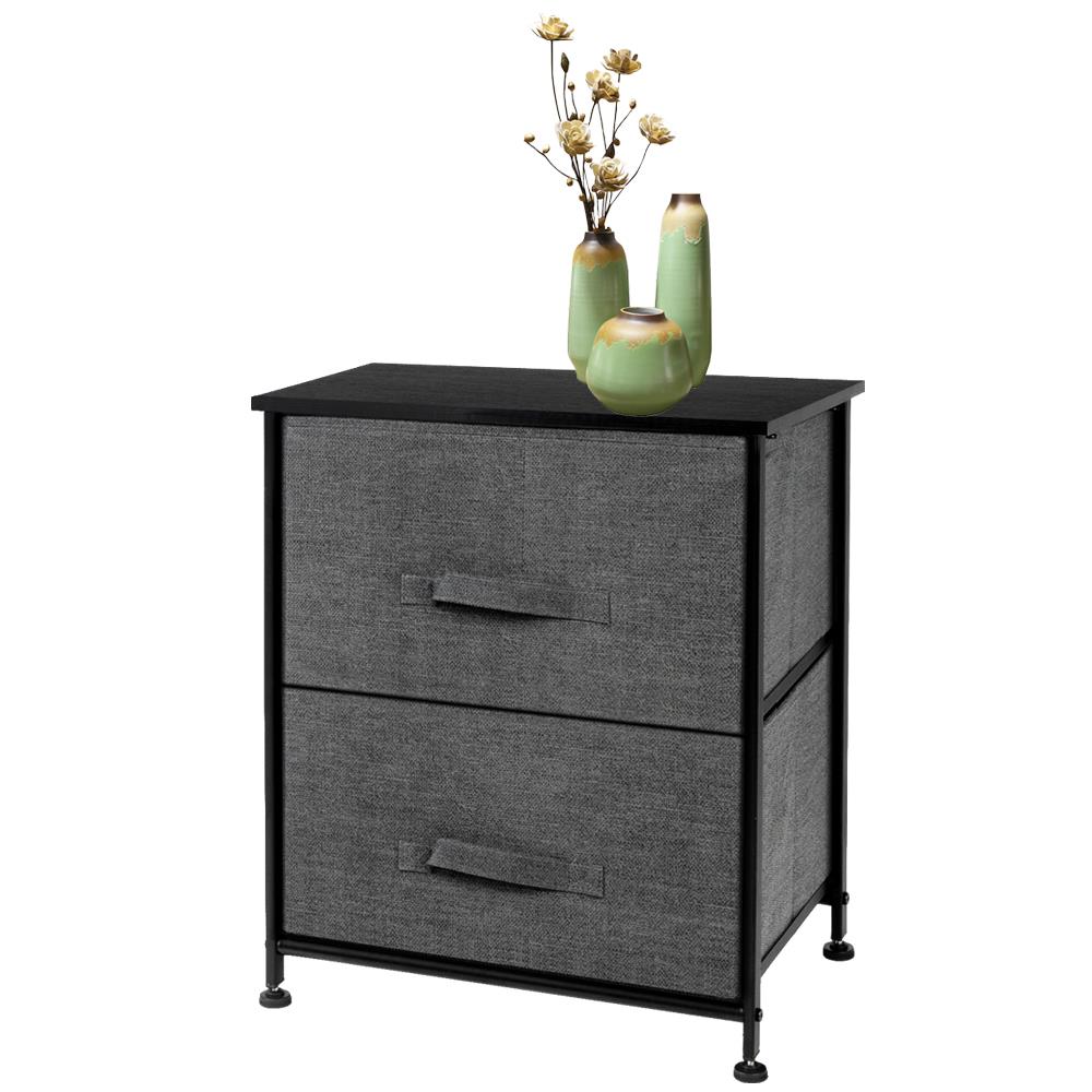 Winado Vertical Dresser Storage Tower with 2 Drawers Large Capacity Fabric Nightstand Drawer