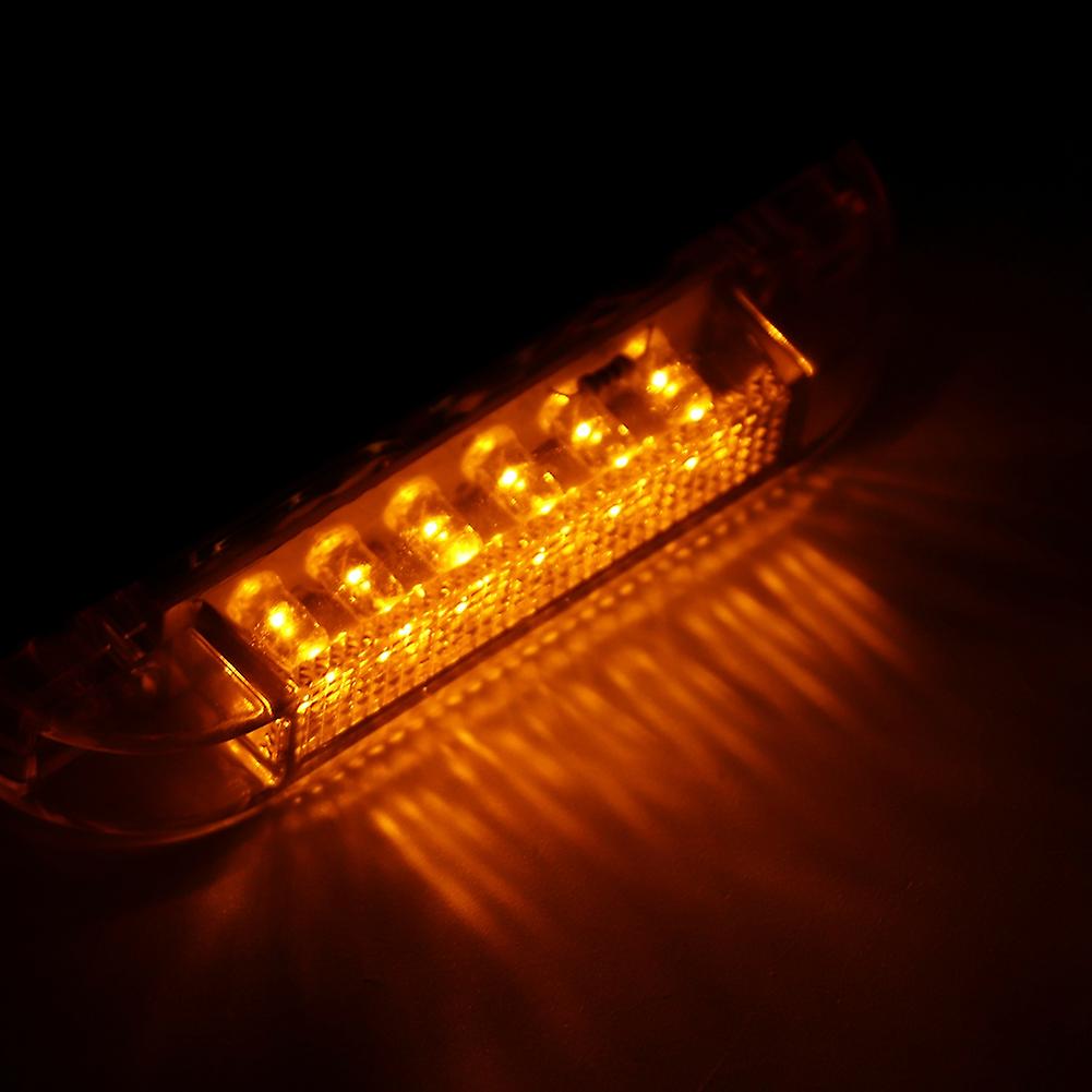 10pcs 6 Led Car Truck Side Marker Clearance Light Lamp Parking Light Side Light Yellow