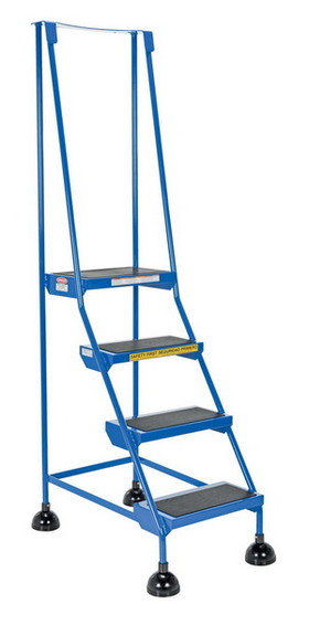 Vestil LAD 4 B spring loaded roll ladder 4 step bl...