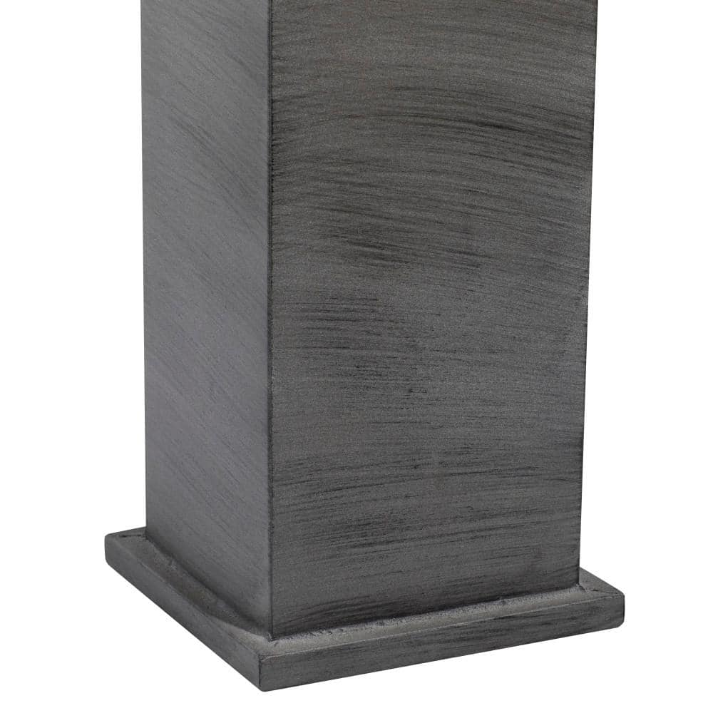 Litton Lane 38in. Extra Large Gray Metal Indoor Outdoor Planter (2- Pack) 65379