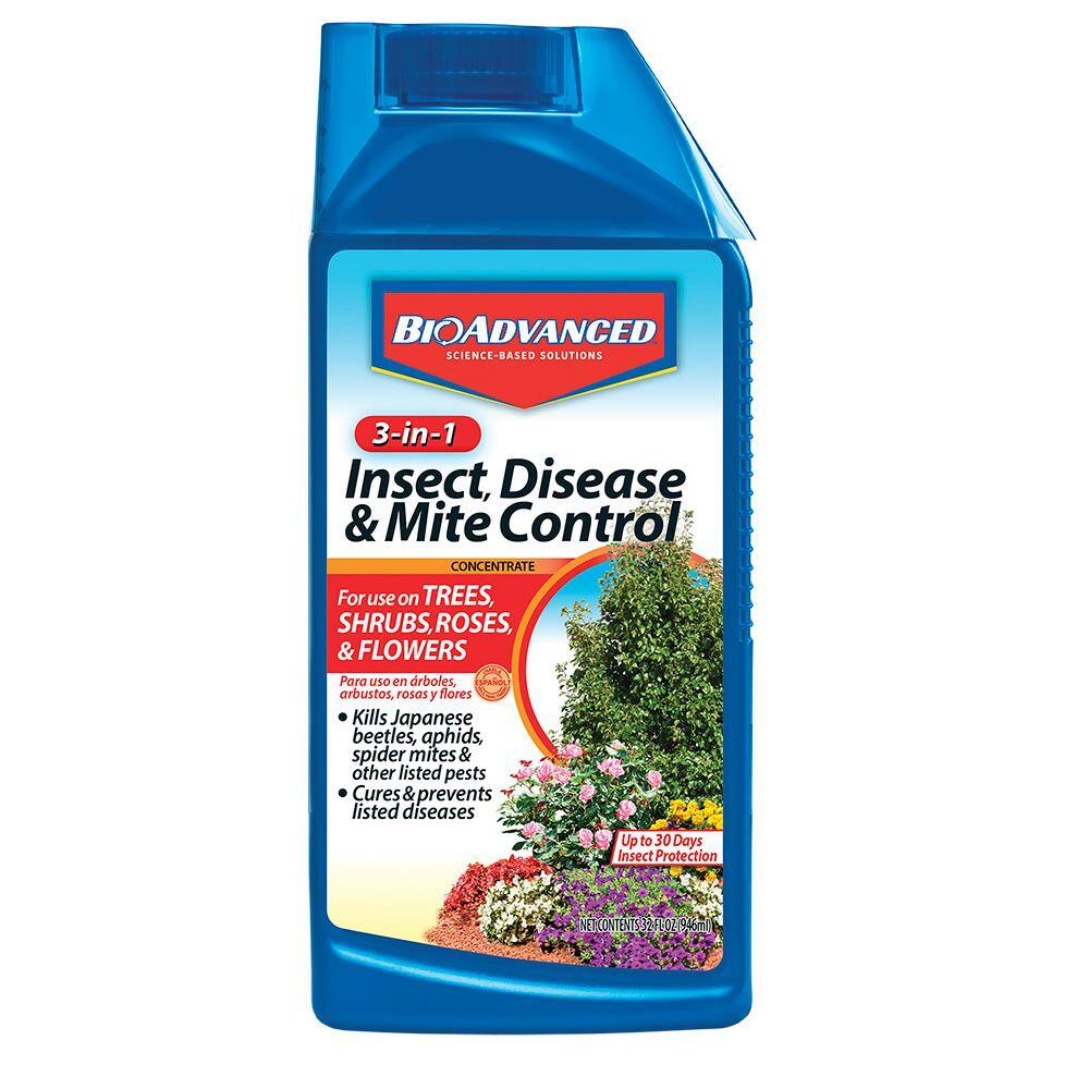 BIOADVANCED 32 oz. Concentrate 3-in-1 Insect Disease and Mite Control 701285