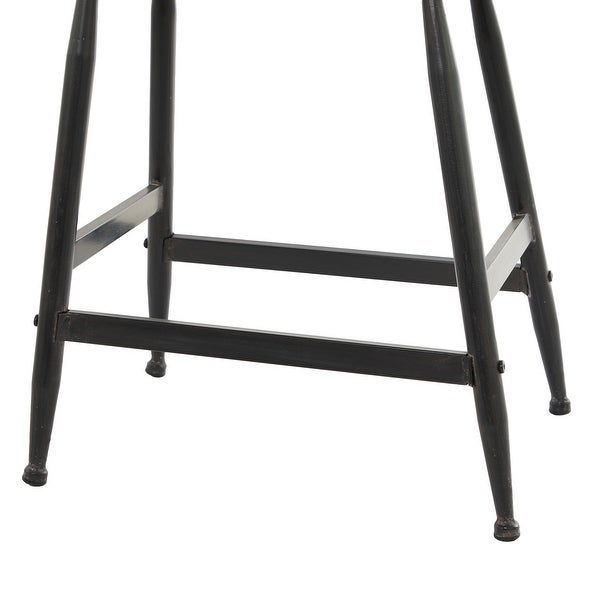 Black Metal Industrial Counter Stool