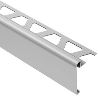 Schluter Systems Rondec-Step Satin Anodized Aluminum 38 in. x 8 ft. 2-12 in. Metal Tile Edging Trim RS100AE39