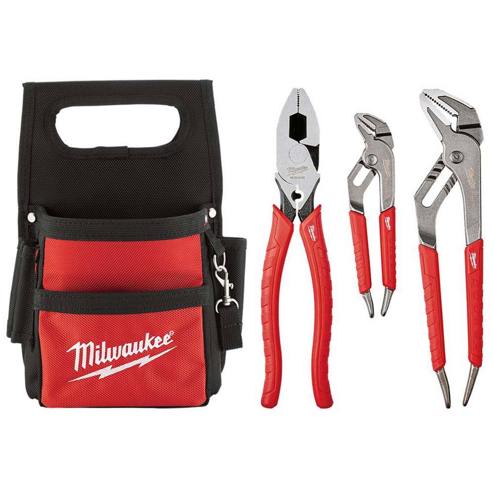 MW Electrician's Pliers Set with Compact Pouch (3-Piece) 48-22-8111-48-22-6100-48-22-6330