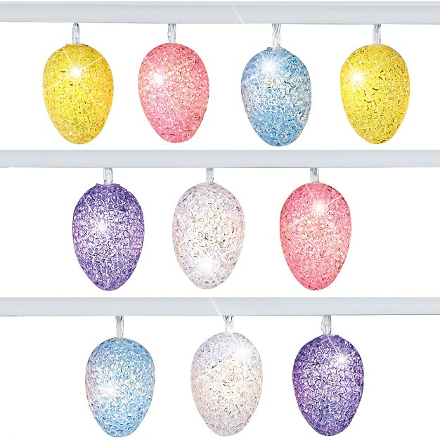 Collections Etc Battery operated Pastel Easter Eggs Wired String Lights