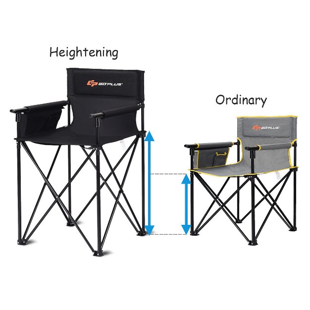 Costway Portable 38 x27 x27 Oversized High Outdoor Beach Chair Camping Fishing Folding Chair