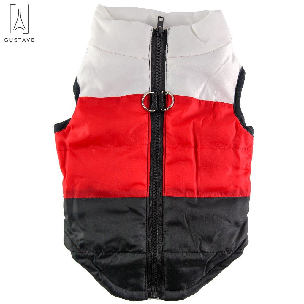 Gustave Pet Cat Dog Vest Coat Winter Warm Windproof Waterproof Cozy Dog Warm Costume Jackets for Small Medium Large Dog 