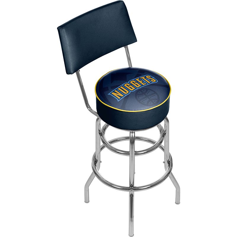 Denver Nuggets Padded Swivel Bar Stool with Back