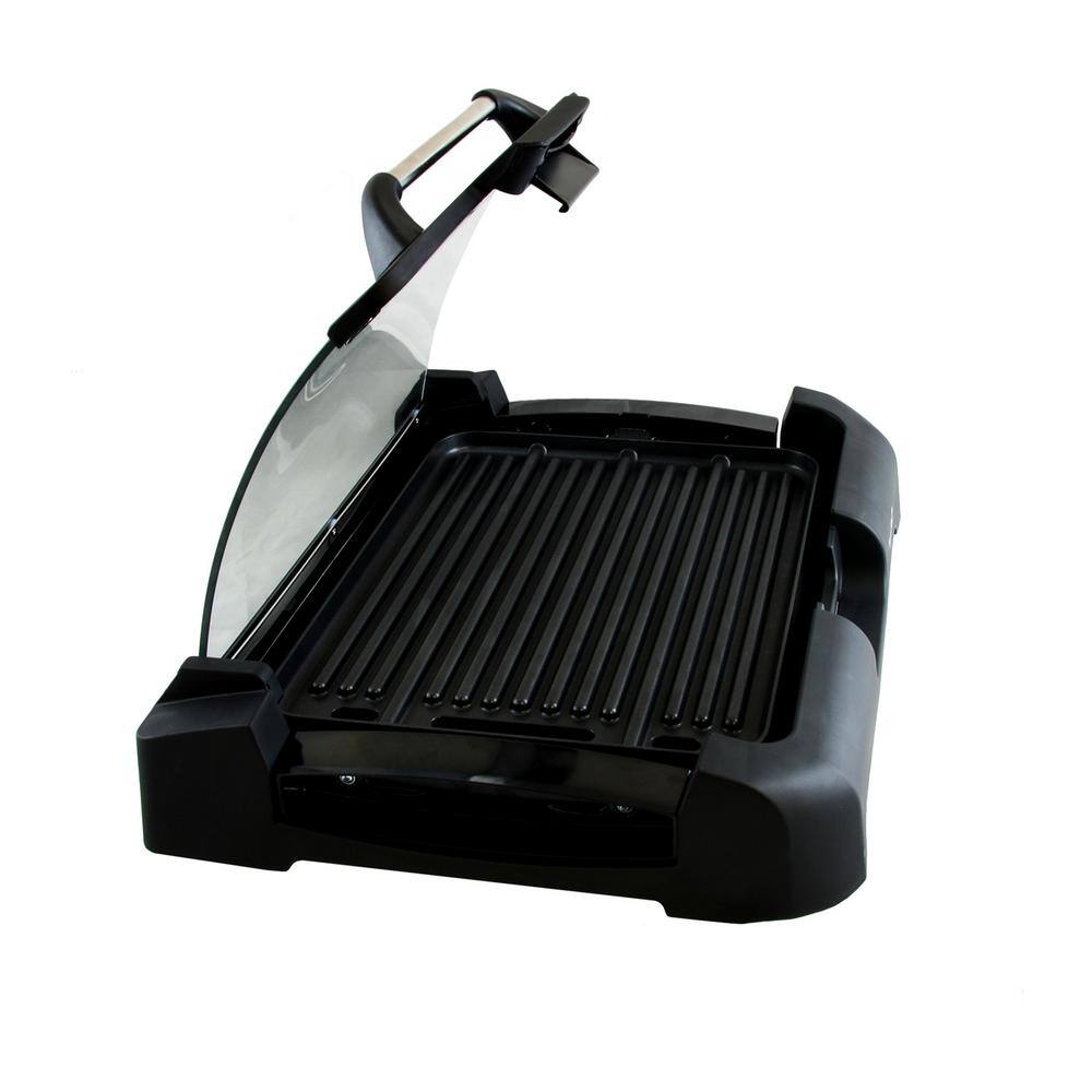 MegaChef Reversible Indoor Grill and Griddle with Removable Glass Lid 985117365M