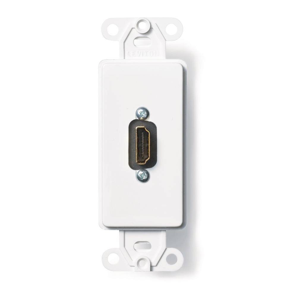 Leviton Decora White HDMI Feed-Through Connector 41647-W