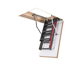 Fakro LMF 60 8 ft. 1 in. - 10 ft. 1 in. 30 in. x 54 in. Fire-Rated Insulated Metal Attic Ladder 350 lbs. Load Capacity 869237