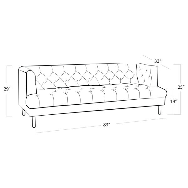 Stella Velvet Bronze Sofa