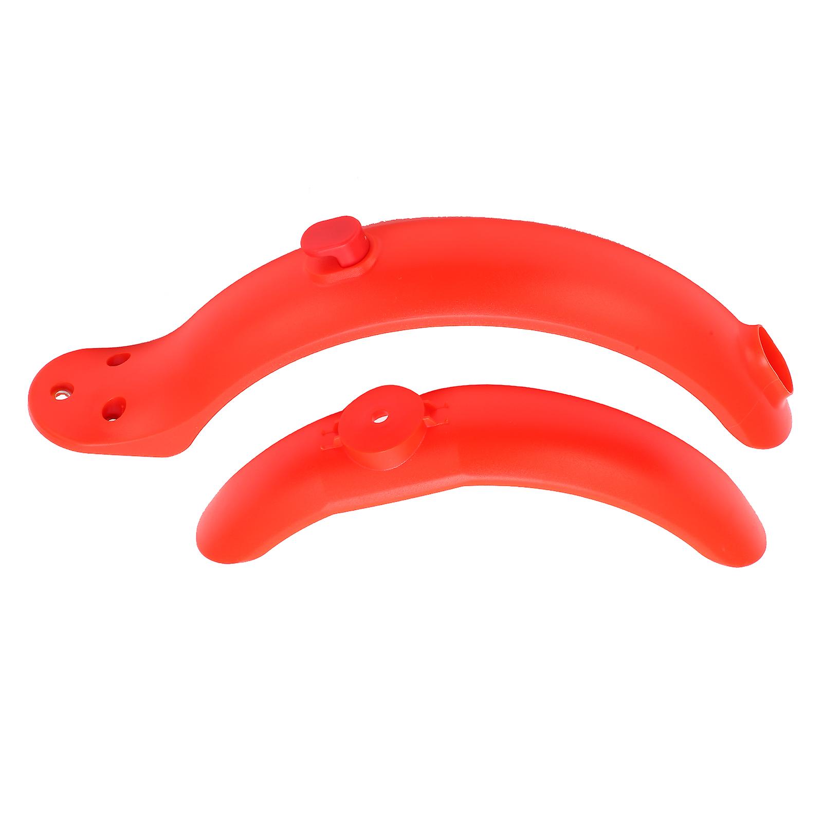 Electric Scooter Front And Rear Fender Mugguard Set With Tools For Xiaomi M365 Accessoriesred