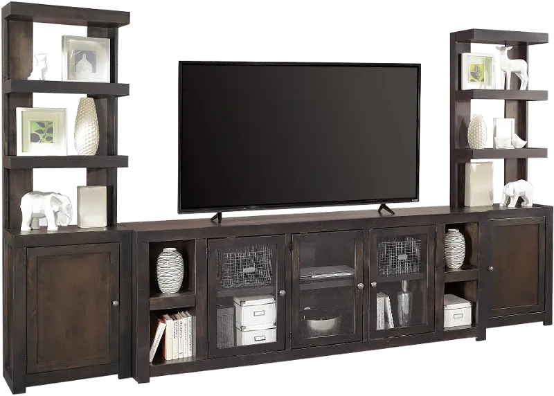 Avery Loft Ghost Black 3 Piece Entertainment Center