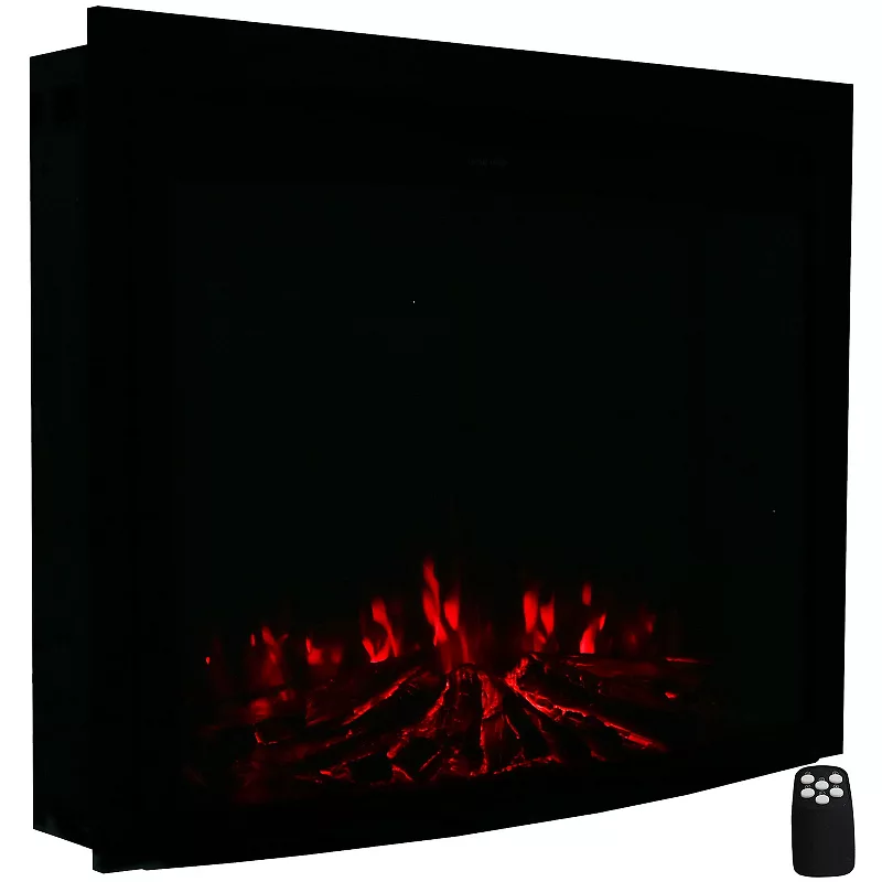 Sunnydaze 28 in Cozy Warmth Indoor Electric Fireplace Insert - Black