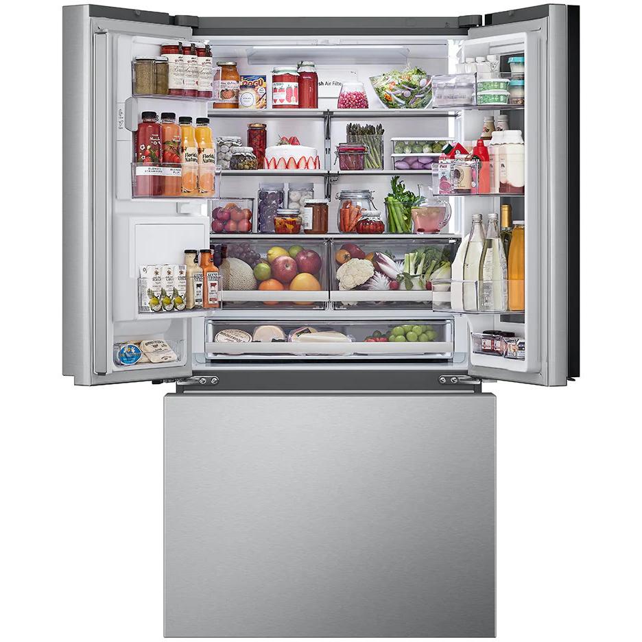 LG 36-inch, 26 cu. ft. Counter-Depth MAX  French 3-Door Refrigerator with Mirror InstaView  LRYKC2606S