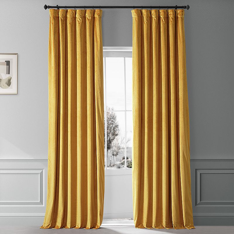 EFF Signature Plush Velvet Hotel Blackout Window Curtain