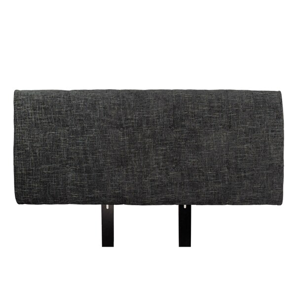 MJL Furniture Ali Button Tufted Atlas Midnight Upholstered Headboard - - 10910733