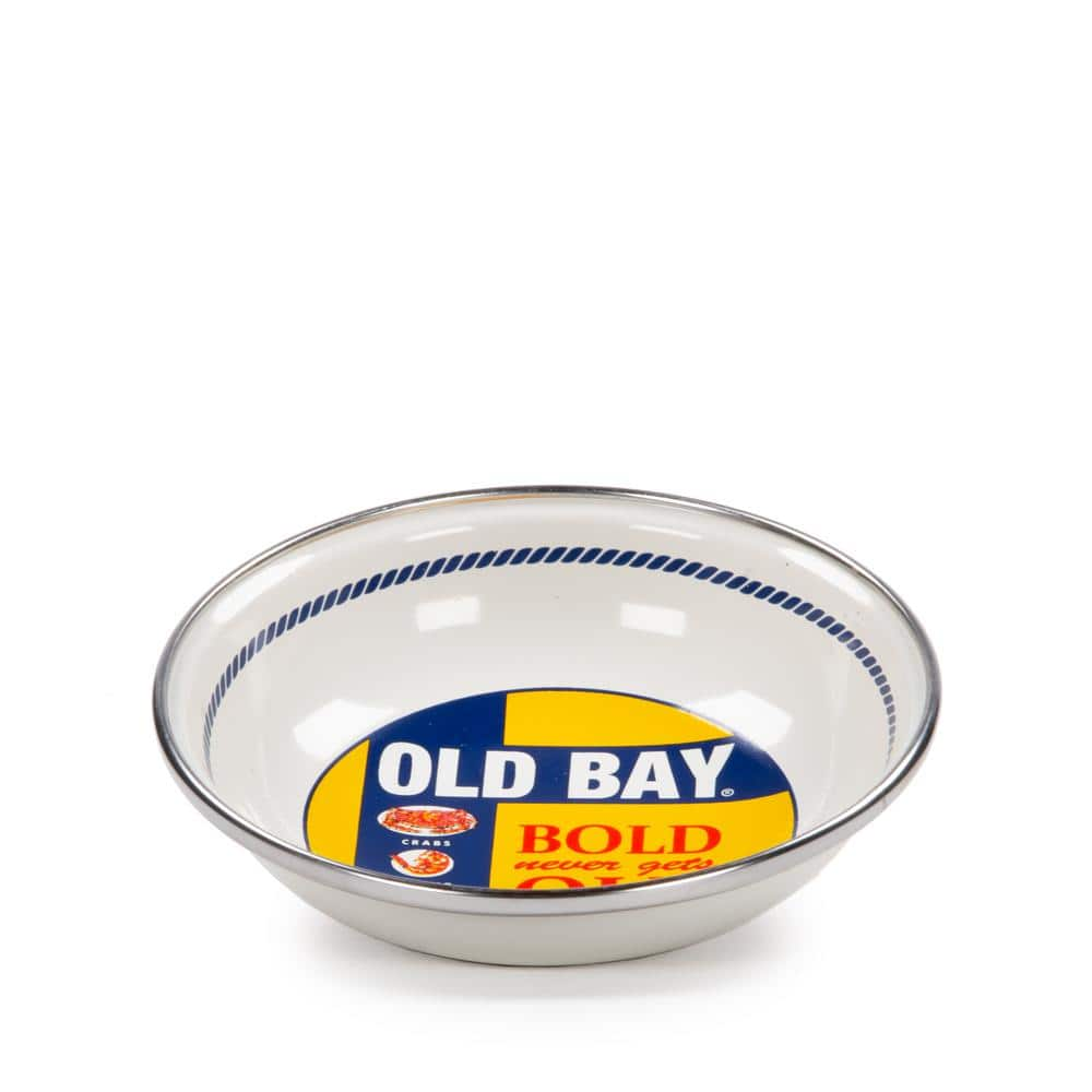 Golden Rabbit Old Bay 4 oz. Enameled Steel Round Tasting Bowl Set of 6 OB59S6