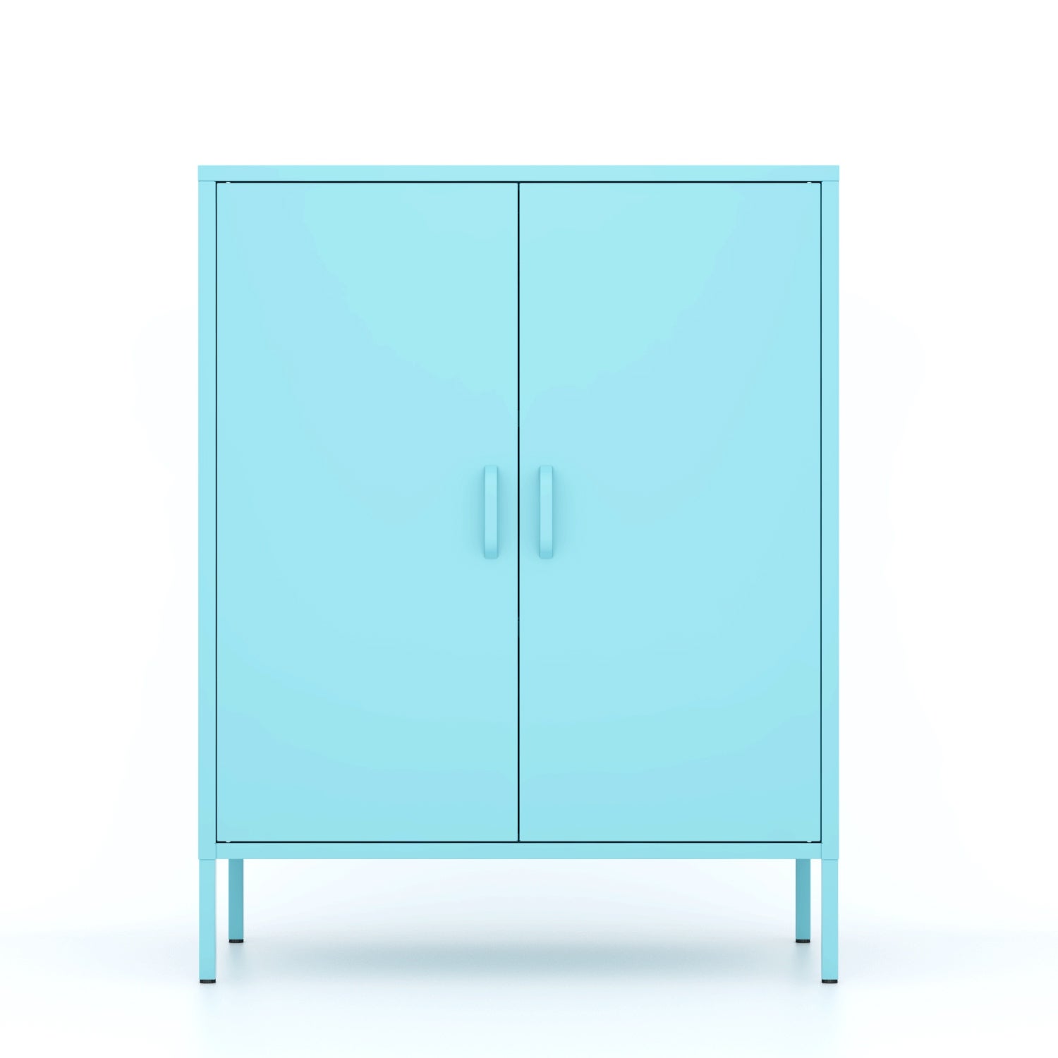 Metal Storage Locker Cabinet， Adjustable Shelves Free Standing Sideboard Steel Cabinets