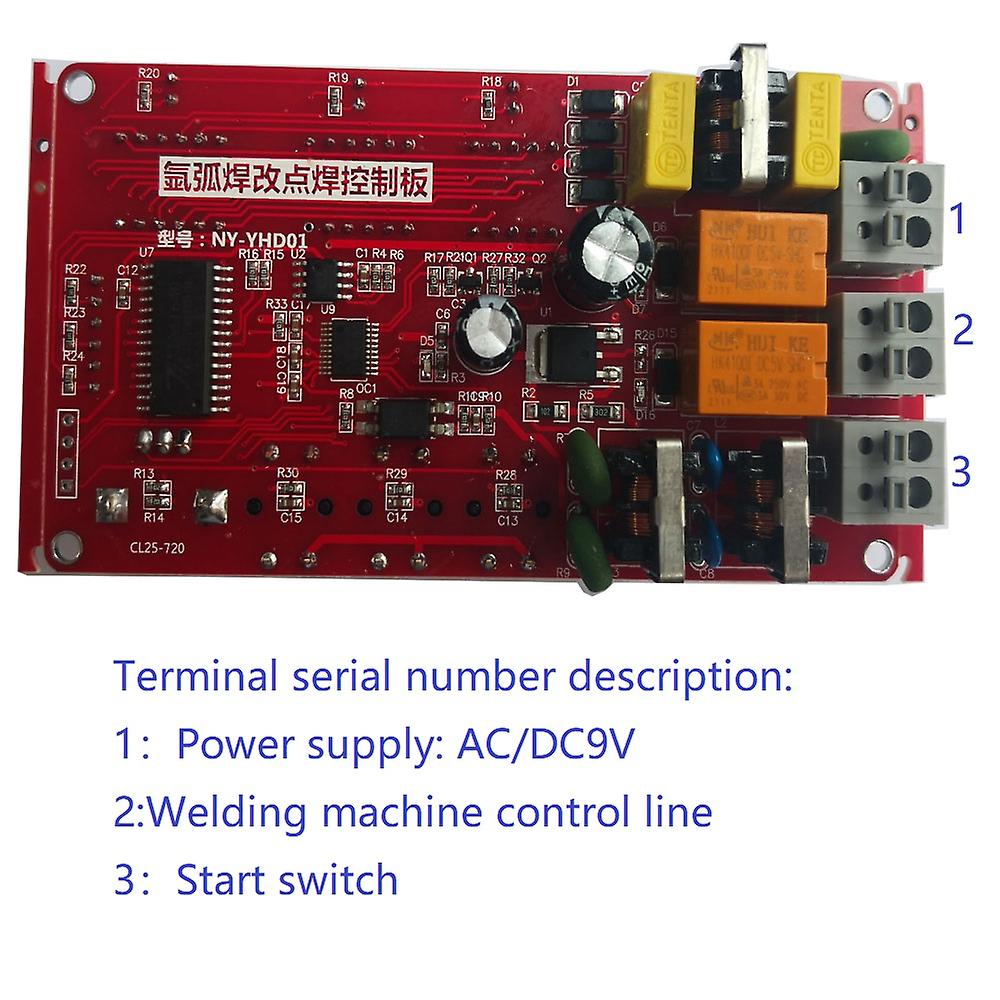 Ny-yhd01 Argon-arc Continuous Single-spot Welding Control Board Household Diy Pulse Time Interval Time Settable Welding Controller No.197149