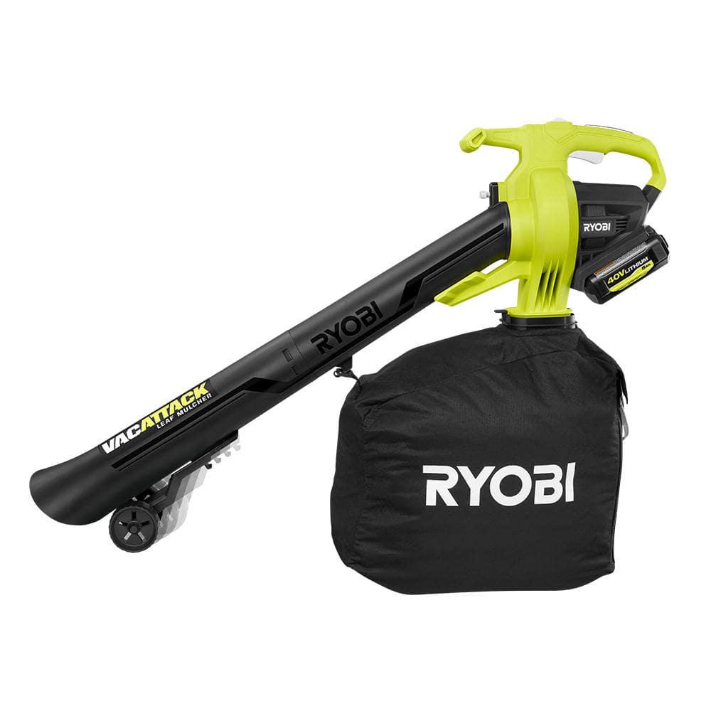 RYOBI 40V Vac Attack Cordless Leaf VacuumMulcher with