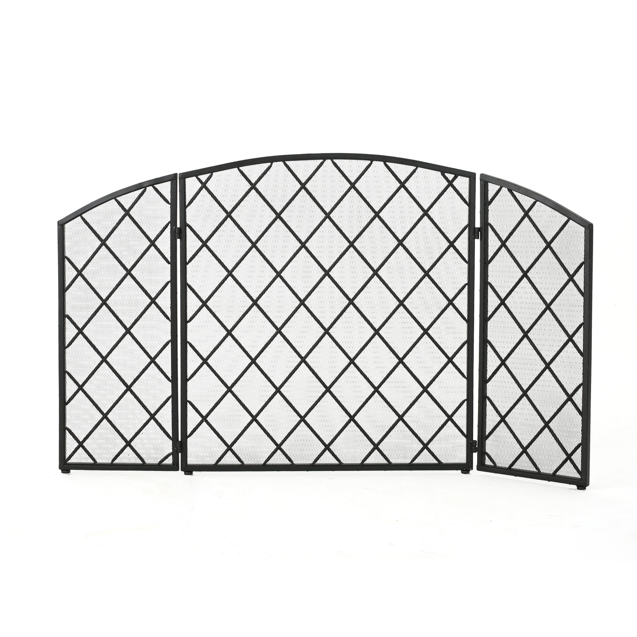 Angella 3 Panelled Iron Fireplace Screen