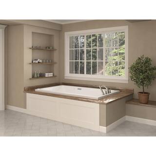 Universal Tubs Sapphire Diamond Series 5 ft. Right Drain Rectangular Drop-in Whirlpool and Air Bath Tub in White HD3260VNDRX