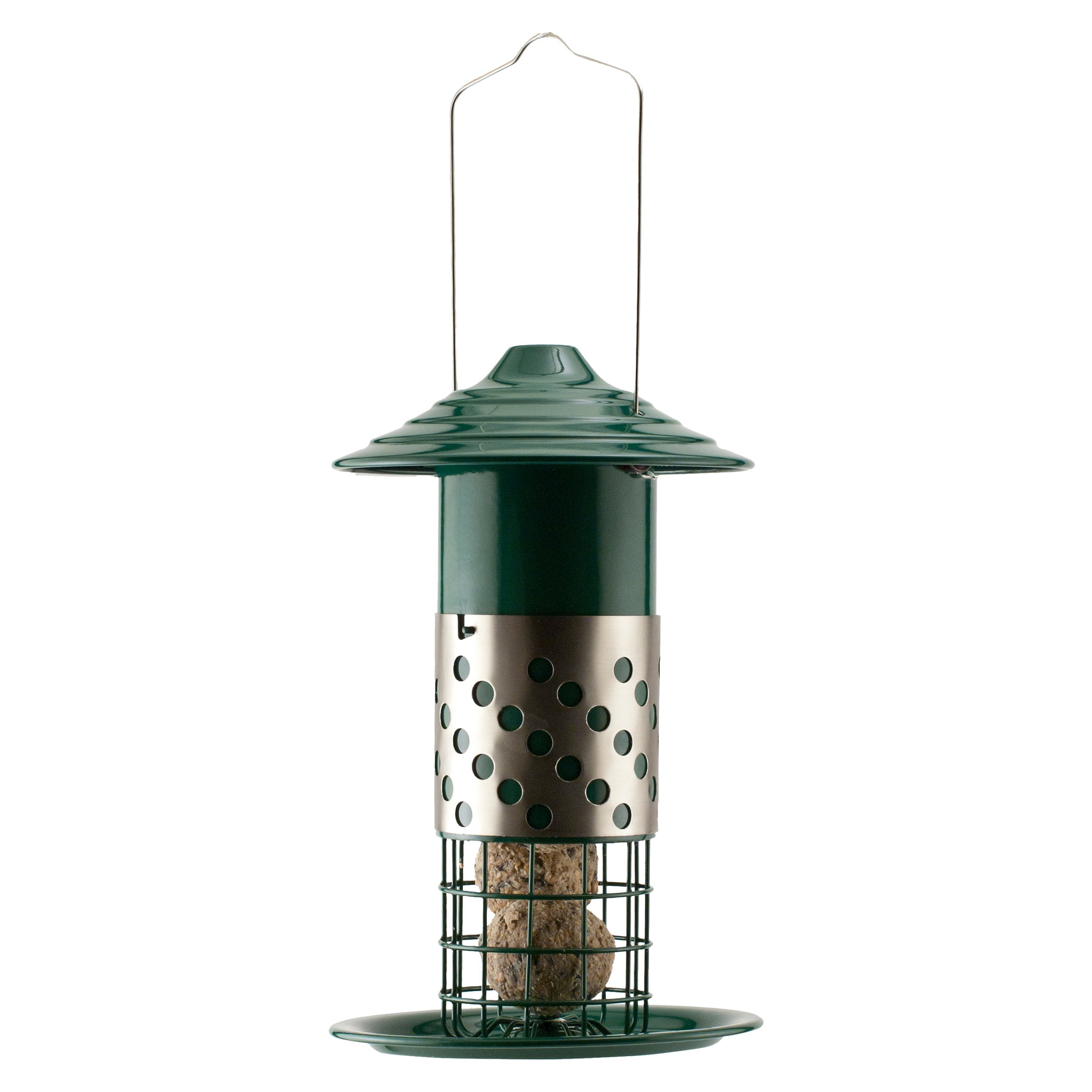 Panacea Products Metal Wild Bird  Tube Feeder， Green-1 lb Capacity