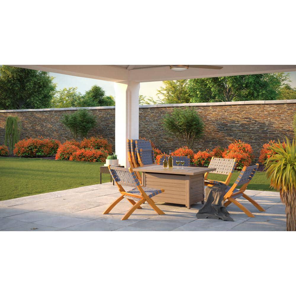 Patio Sense Sava Gray Wood Folding Lawn Chair