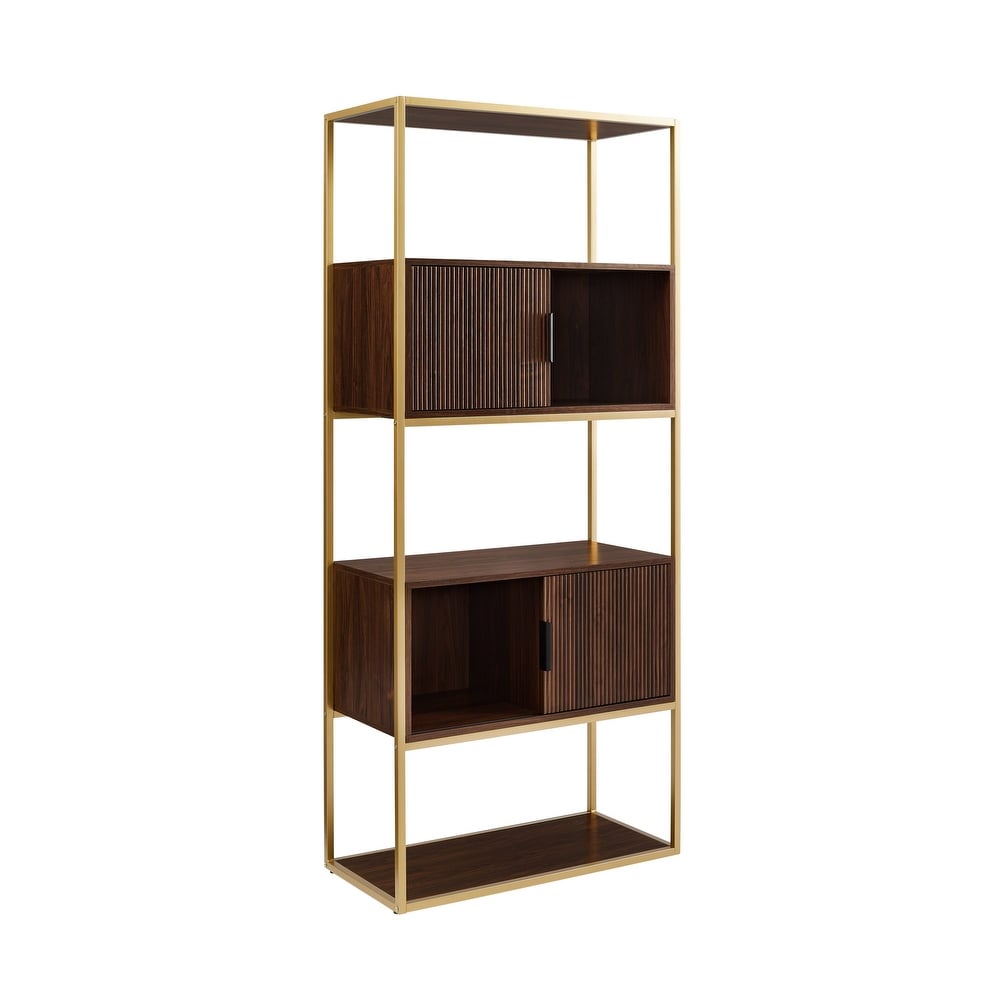 Middlebrook Designs Modern Fluted Door Bookcase