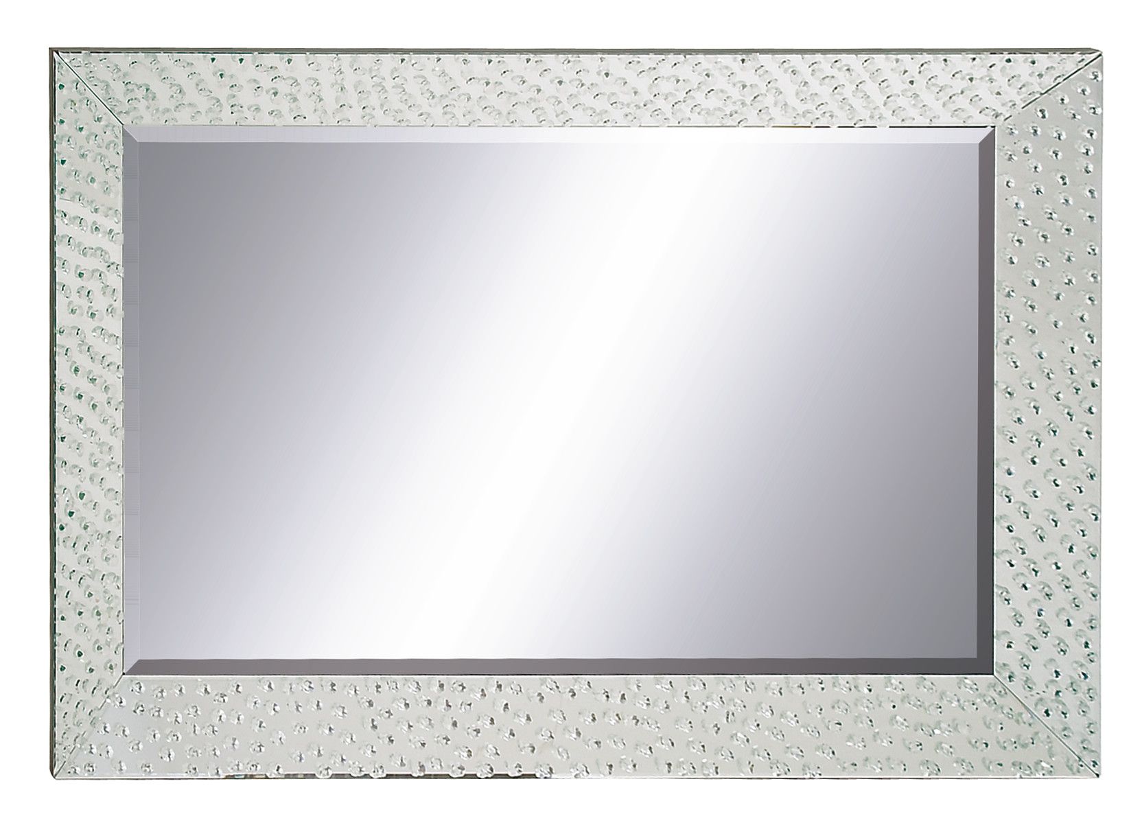 Clear Modern Wood Wall Mirror 46 x 31