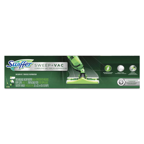 Procter and Gamble Swiffer Sweep+Vac Starter Kit | (1 Sweeper+8 Cloths+Filter)， 2