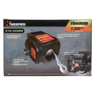 Keeper 2000 lbs. Portable 12-Volt DC Winch with Rapid Mount KTSL2000RM