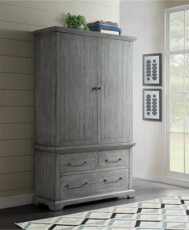 Beach House Gray Armoire