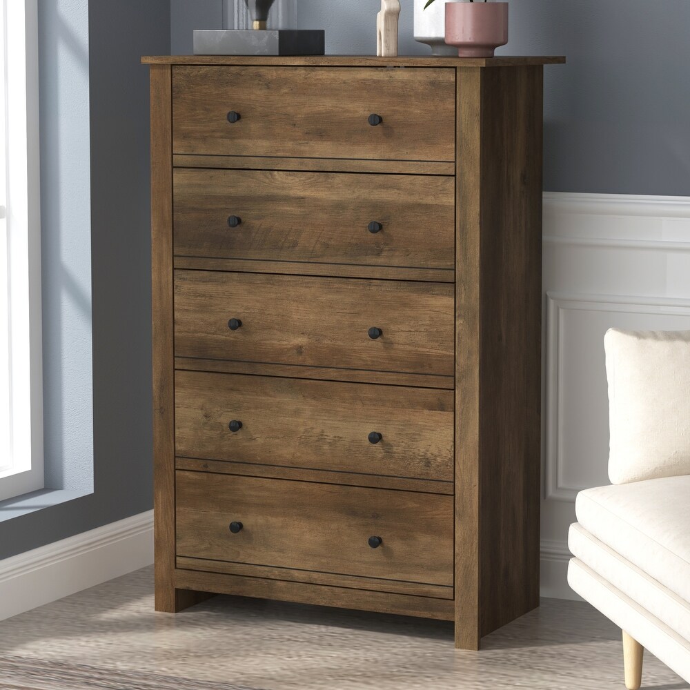 Genoa 5 Drawer Chest of Drawer (46.2 in. H x 17.1 in. W x 30.4 in. D)