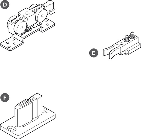 Hafele 941.62.009 Sliding door fitting  Slido D Li...