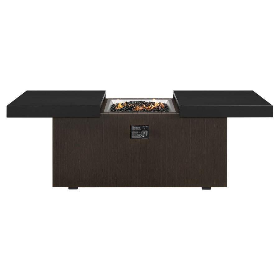 Plank and Hide 24 Inch x 48 Inch Rectangle Functional Propane Firepit