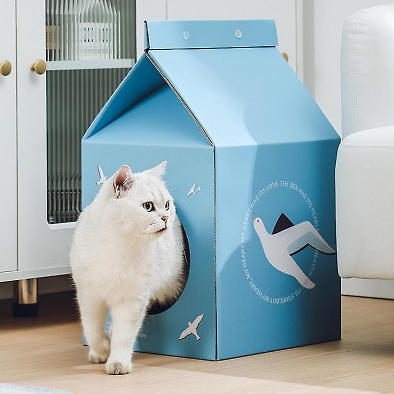 2 In 1 cardboard cat scratcher house