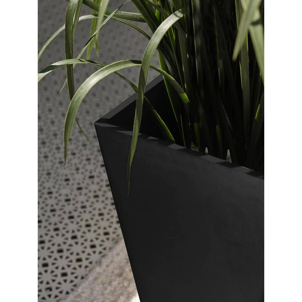 Veradek Midland 26 in. Black Plastic Tall Square Planter MV28B