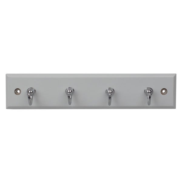 4 Hook Wall Mounted Key Rack， White