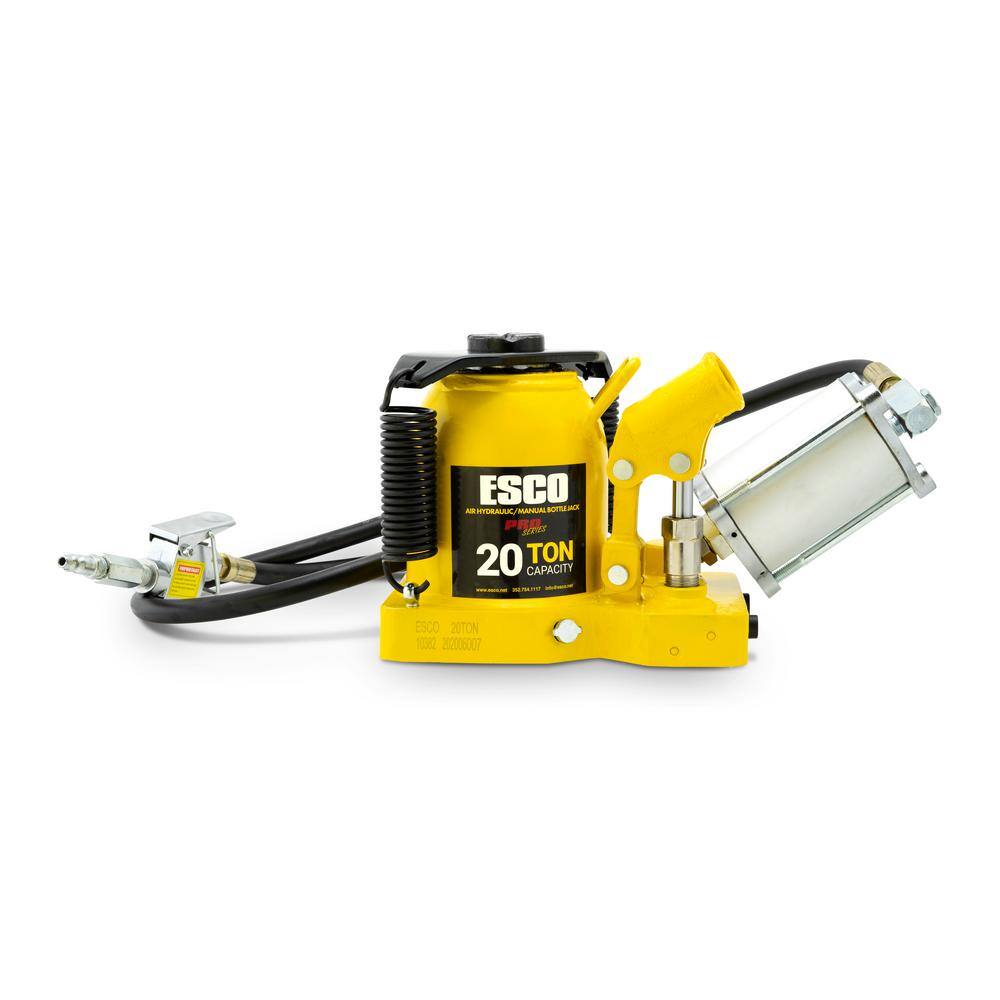 ESCO Pro Series 20 Ton Shorty Air Hydraulic Bottle Jack 10382