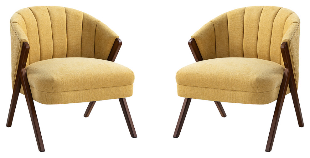 Barrel Chair   Midcentury   Armchairs And Accent Chairs   by Karat Home  Houzz