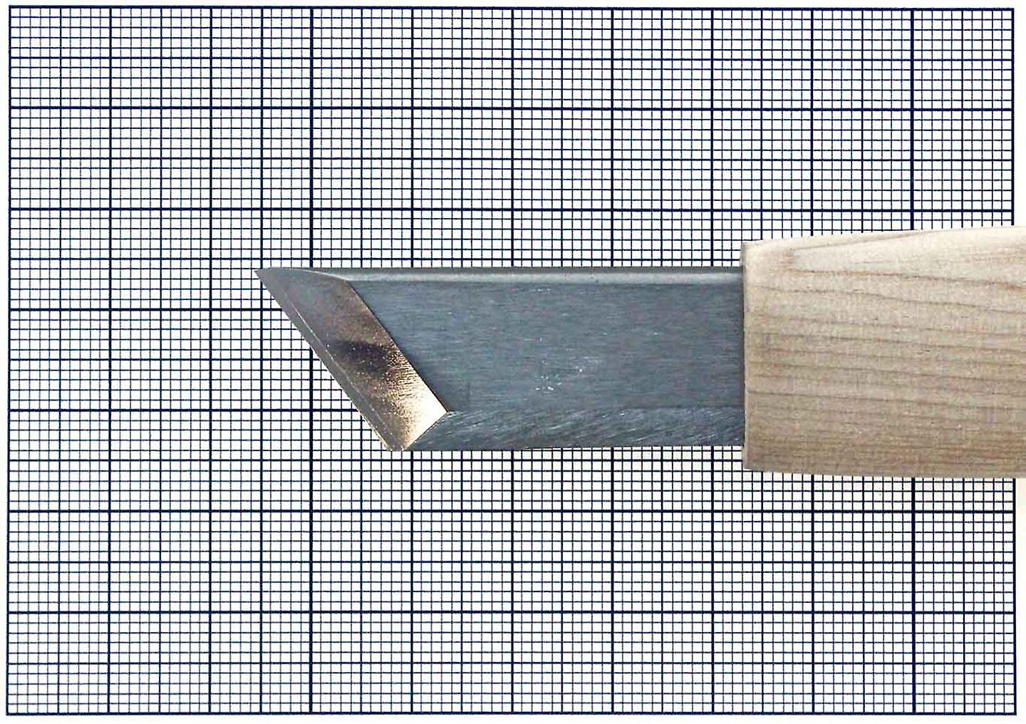 Michihamono Woodworking 18mm Large Woodcarving Tool Straight Left Skew Flat Chisel， with High Speed Steel Blade， for Trimming and Carving Wood