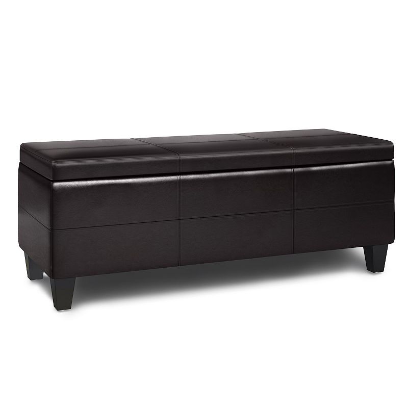 Simpli Home Afton Storage Ottoman Bench